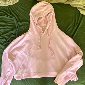 Simply Southern Light Pink Cropped Hoodie